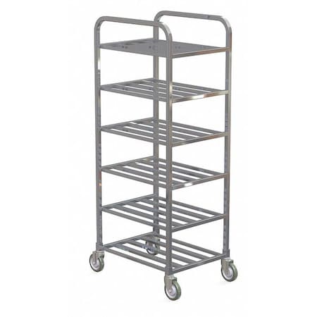 R.W. Rogers Co Shelf Universal Cart, Aluminum, 6, Shelf 01-AUSC6T1826-ST