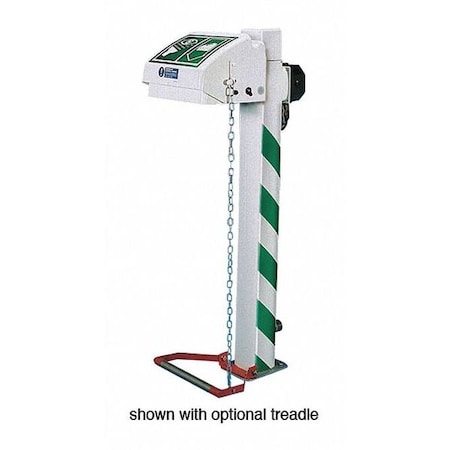 Hughes Safety Showers Plumbed Eyewash, Floor Mount, Plumbed, 48 1/12 in H., 14 5/6 in W H45GP-1H