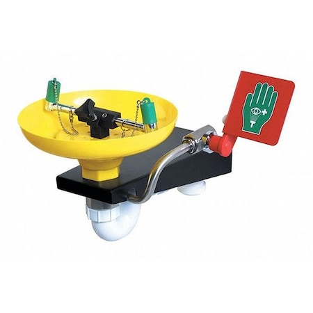 Hughes Safety Showers Plumbed Eyewash, Wall Mount, Plumbed, 11 7/12 in H., 16 11/12 in W 75GEW