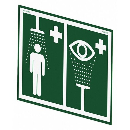 Hughes Safety Showers Safety Shower And Eye/Face Sign, Universl ES-SIGN