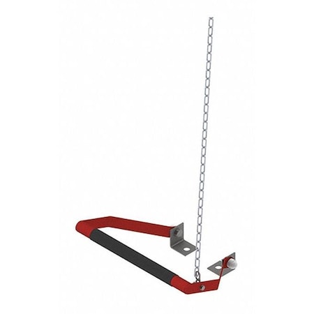 Hughes Safety Showers Foot Control, Steel, Red, Silver, For Use With, Shower with Eyewash, Eyewash TREADLE-G