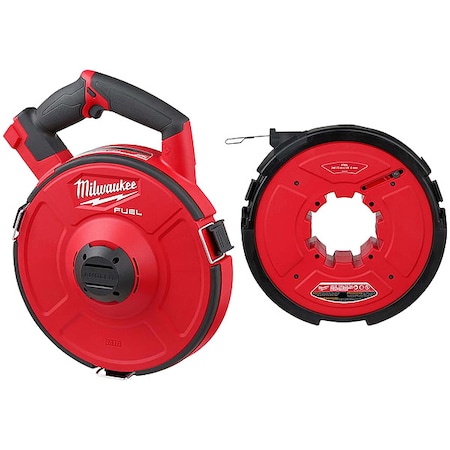 Milwaukee Tool M18 FUEL ANGLER 240' x 1/8" Steel Pulling Fish Tape Replacement Cartridge + Pulling Fish Tape 2873-20, 48-44-5178