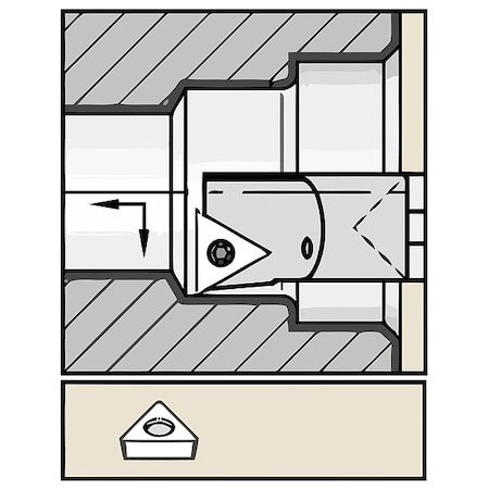 Widia Thread Turning Toolholder, E16RSTFCL16 E16RSTFCL16