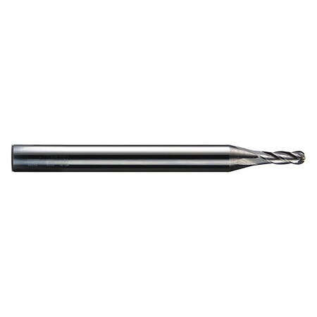 Melin Tool Co Carbide GP End Mill Ball 1/16"X3/16, Number of Flutes: 4 CCMG-402-B