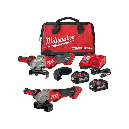 Milwaukee Tool M18 FUEL 4-1/2" / 5" Variable Speed Braking Grinder + M18 FUEL 4-1/2" / 5" Braking Grinder ONE-KEY 2882-22, 2888-20