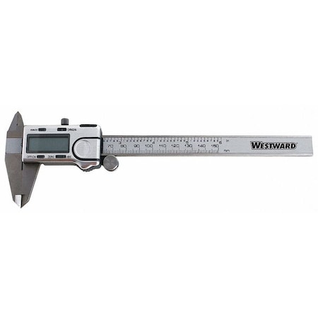 WESTWARD Digital Caliper, Standard, 0 to 8 In 29AD37