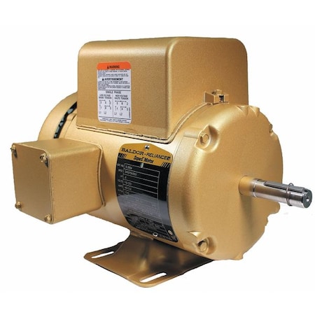 Baldor-Reliance Capacitor-Start/Run General Purpose Motor, 1/2 hp HP, 115/230V AC Voltage, 56 Frame EL3504