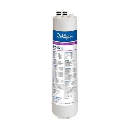 Culligan Quick Connect Filter, 0.5 gpm, 0.5 Micron, 2-1/2" O.D., 10 in H RC-EZ-3