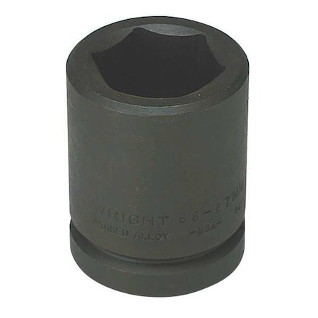 Wright Tool 3/4 in Drive Impact Socket Standard Socket, black oxide, Steel, 38 mm 68-38MM