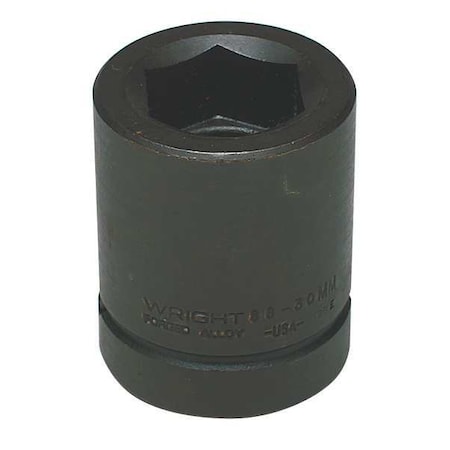 WRIGHT TOOL 1 in Drive Impact Socket 46 mm Size, 6 Standard Socket, black oxide 88-46MM