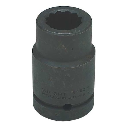 Wright Tool 1" Drive, 1-1/8" Size, SAE Impact Socket, 12 Pts 8986