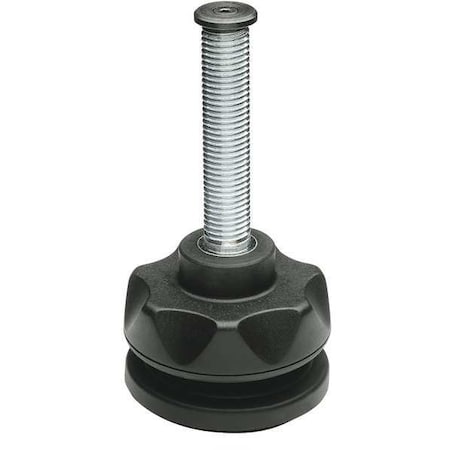 Elesa Level Foot, Swivel Stud, M16, 3-1/64in Base LV.A-80-14-M16X78-ELK