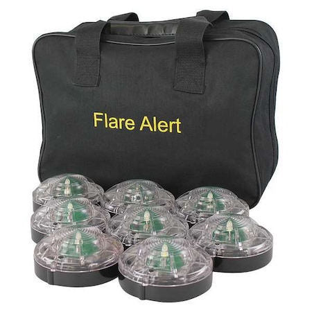 Flarealert LED Road Flare Kit, White, 120 FPM, Magnetic Base B8WBP2ONLY