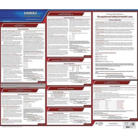 Jj Keller Labor Law Poster, English, HI, Plastic 100-HI