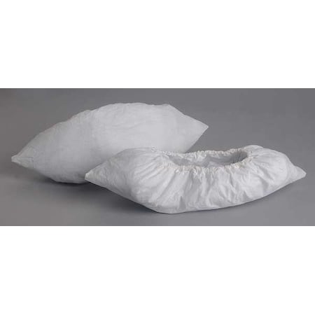 Alpha Pro Tech Disposable Shoe Covers, Polyethylene, White, Slip Resistant Sole: No , XL SH-G1253-B