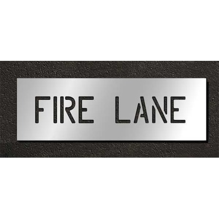 Rae Pavement Stencil, Message, Fire Lane, 6 in Character Height, Highway Gothic Font, Polyethylene STL-116-70631