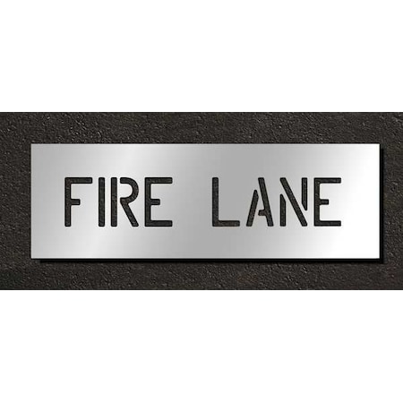 Rae Pavement Stencil, Message, Fire Lane, 4 in Character Height, Highway Gothic Font, Polyethylene STL-116-70431