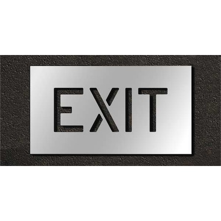 Rae Pavement Stencil, Message, Exit, 6 in Character Height, Highway Gothic Font, Polyethylene, Clear STL-116-70605