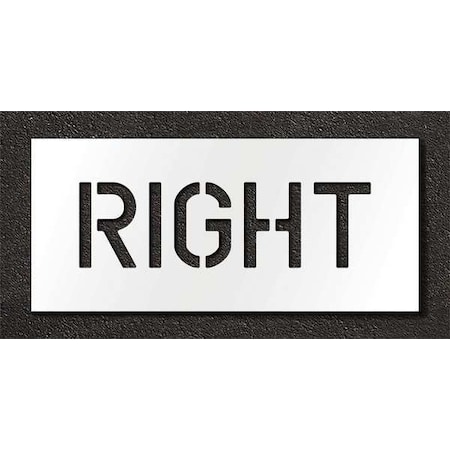 Rae Pavement Stencil, Message, Right, 6 in Character Height, Highway Gothic Font, Polyethylene, Clear STL-116-70621
