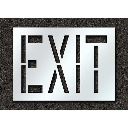 Rae Pavement Stencil, Message, Exit, 24 in Character Height, Highway Gothic Font, Polyethylene, Clear STL-116-72405