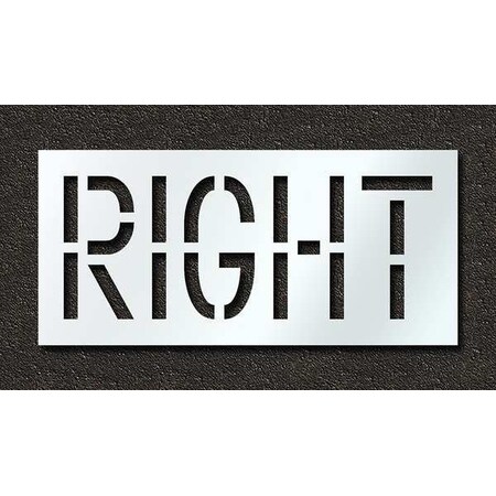 Rae Pavement Stencil, Message, Right, 18 in Character Height, Highway Gothic Font, Polyethylene, Clear STL-116-71821