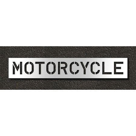 Rae Pavement Stencil, Message, Motorcycle, 10 in Character Height, Highway Gothic Font, Polyethylene STL-116-71016