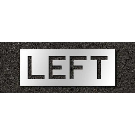 Rae Pavement Stencil, Message, Left, 10 in Character Height, Highway Gothic Font, Polyethylene, Clear STL-116-71020