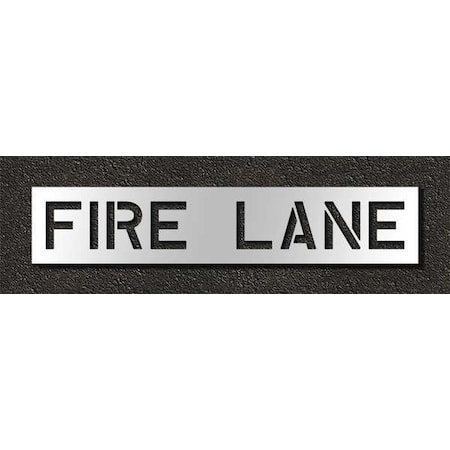 Rae Pavement Stencil, Message, Fire Lane, 10 in Character Height, Highway Gothic Font, Polyethylene STL-116-71031
