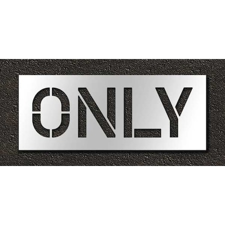 Rae Pavement Stencil, Message, Only, 12 in Character Height, Highway Gothic Font, Polyethylene, Clear STL-116-71206