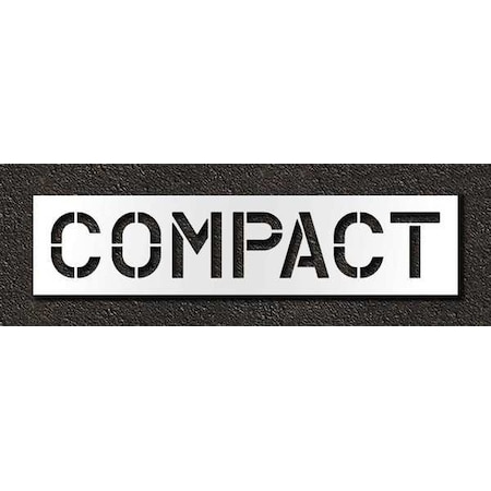 Rae Pavement Stencil, Message, Compact, 12 in Character Height, Highway Gothic Font, Polyethylene STL-116-71211