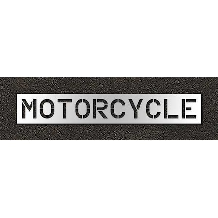 Rae Pavement Stencil, Message, Motorcycle, 12 in Character Height, Highway Gothic Font, Polyethylene STL-116-71216