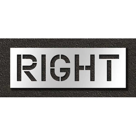 Rae Pavement Stencil, Message, Right, 12 in Character Height, Highway Gothic Font, Polyethylene, Clear STL-116-71221