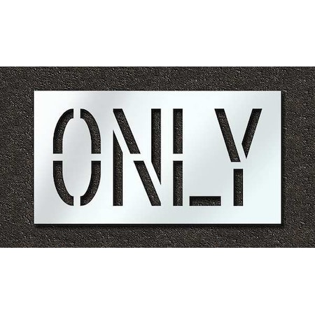 Rae Pavement Stencil, Message, Only, 18 in Character Height, Highway Gothic Font, Polyethylene, Clear STL-116-71806