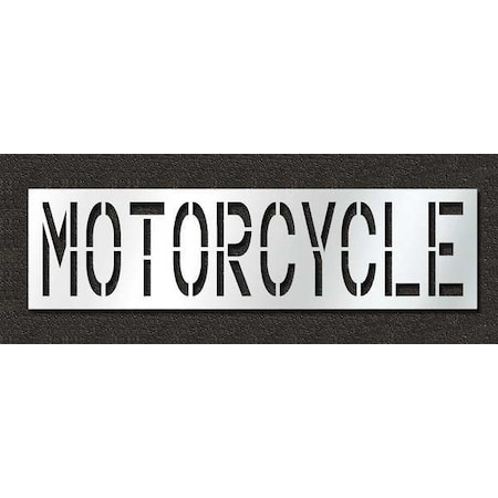 Rae Pavement Stencil, Message, Motorcycle, 24 in Character Height, Highway Gothic Font, Polyethylene STL-116-72416