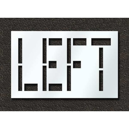 Rae Pavement Stencil, Message, Left, 24 in Character Height, Highway Gothic Font, Polyethylene, Clear STL-116-72420