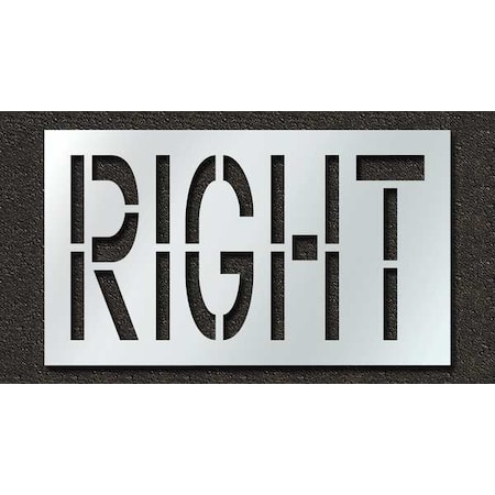 Rae Pavement Stencil, Message, Right, 24 in Character Height, Highway Gothic Font, Polyethylene, Clear STL-116-72421
