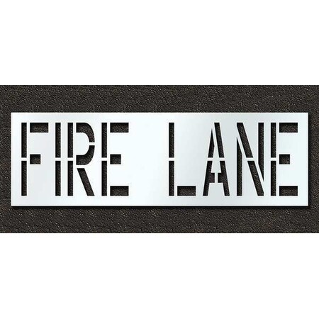 Rae Pavement Stencil, Message, Fire Lane, 24 in Character Height, Highway Gothic Font, Polyethylene STL-116-72431