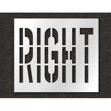 Rae Pavement Stencil, Message, Right, 36 in Character Height, Highway Gothic Font, Polyethylene, Clear STL-116-73621