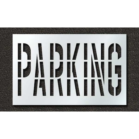 Rae Pavement Stencil, Message, Parking, 36 in Character Height, Highway Gothic Font, Polyethylene STL-116-73622