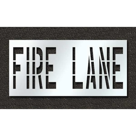 Rae Pavement Stencil, Message, Fire Lane, 36 in Character Height, Highway Gothic Font, Polyethylene STL-116-73631