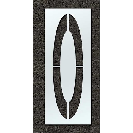 Rae Airport Pavement Stencil, Number, 108 in Character Height, Highway Gothic Font, Polyethylene, Clear STL-108-F1080