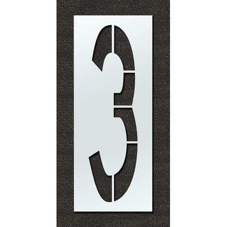 Rae Airport Pavement Stencil, Number, 108 in Character Height, Highway Gothic Font, Polyethylene, Clear STL-108-F1083