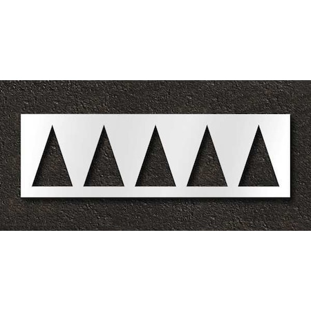 Rae Pavement Stencil, Symbol, Highway Triangle, 18 in Character Height, Not Applicable Font, Clear STL-108-5200