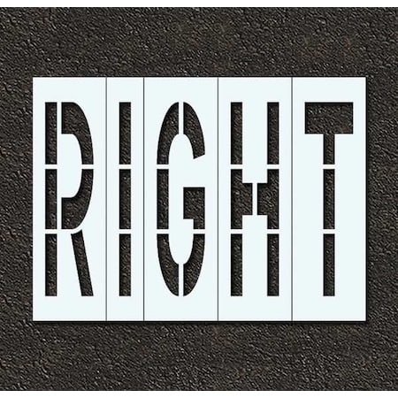 Rae Pavement Stencil, Message, Right, 96 in Character Height, Highway Gothic Font, Polyethylene, Clear STL-116-79621