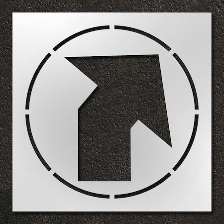 Rae Stencil, Symbol, Angled Arrow, 42 in Character Height, Not Applicable Font, Polyethylene, Clear STL-116-14807