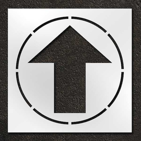 Rae Stencil, Symbol, Straight Arrow, 42 in Character Height, Not Applicable Font, Polyethylene, Clear STL-116-14808