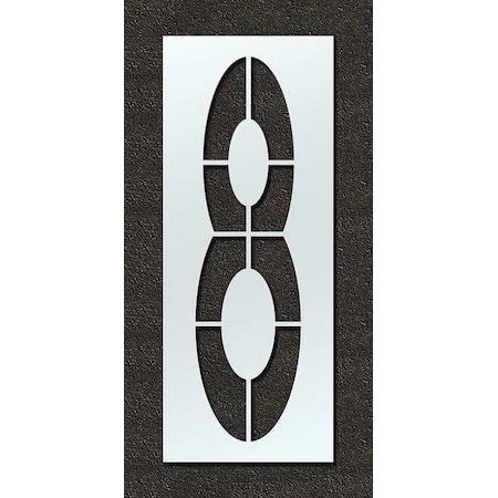 Rae Airport Pavement Stencil, Number, 144 in Character Height, Highway Gothic Font, Clear, 1 Pieces STL-108-F1448
