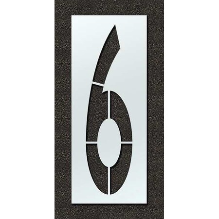 Rae Airport Pavement Stencil, Number, 108 in Character Height, Highway Gothic Font, Clear, 1 Pieces STL-108-F1086