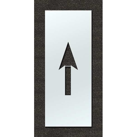 Rae Airport Pavement Stencil, Symbol, Arrow, 51 in Character Height, Not Applicable Font, Clear STL-108-F108AR