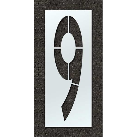 Rae Airport Pavement Stencil, Number, 120 in Character Height, Highway Gothic Font, Clear, 1 Pieces STL-108-F1209